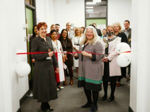 Sally Dicketts, CEO of Activate Learning and Alison Webster, Chief Executive of TVBLEPopen the Applied Science Centre at Reading College