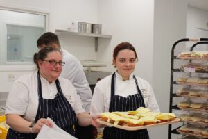 Chef, Gemma Amor and Professional Culinary Arts student, Jessica Asquith at Royal Ascot