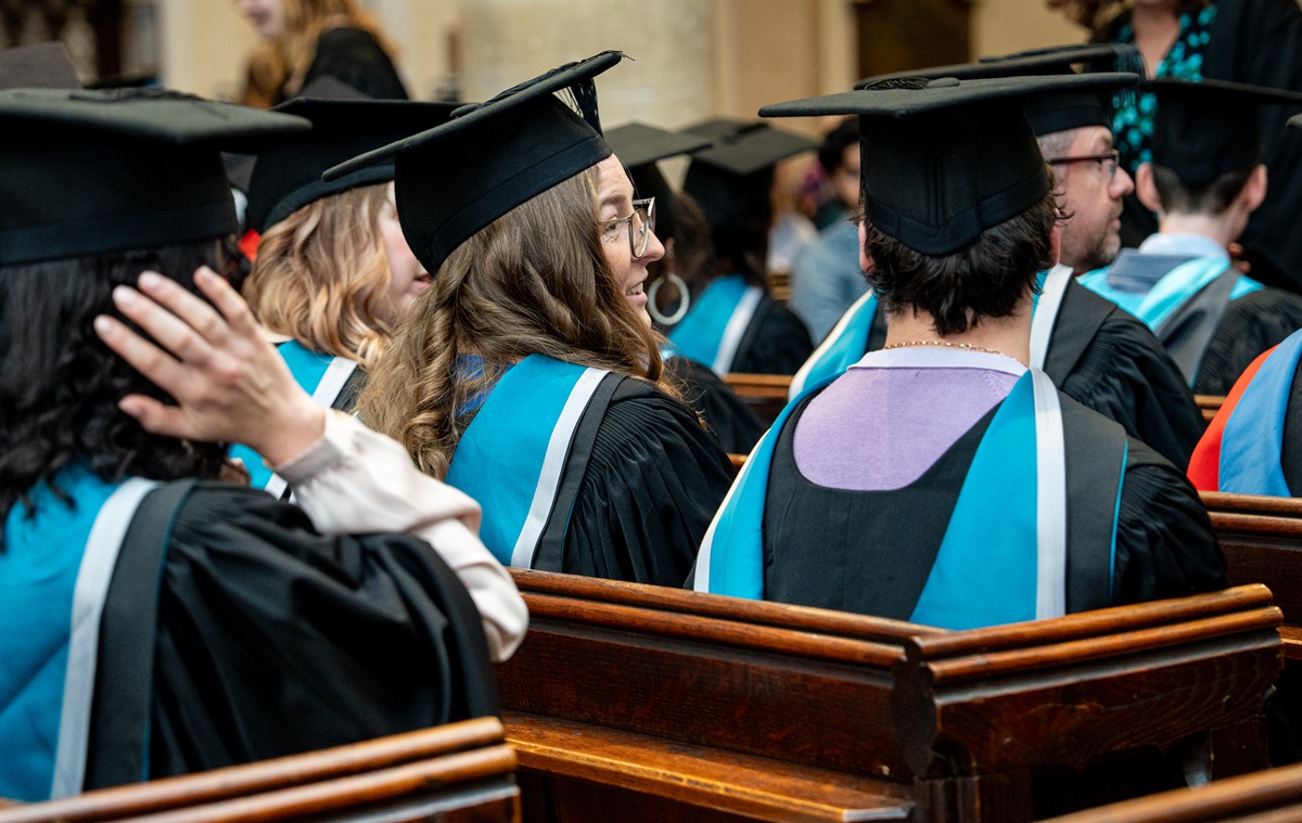 Some of the graduates waiting to graduate