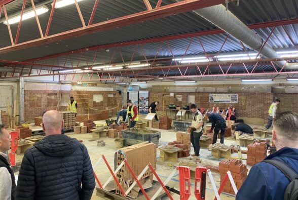 A bricklaying workshop